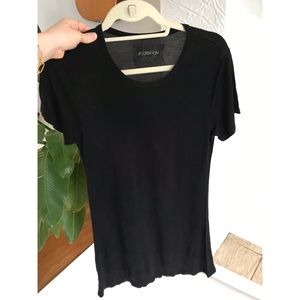 reformation black tee dress